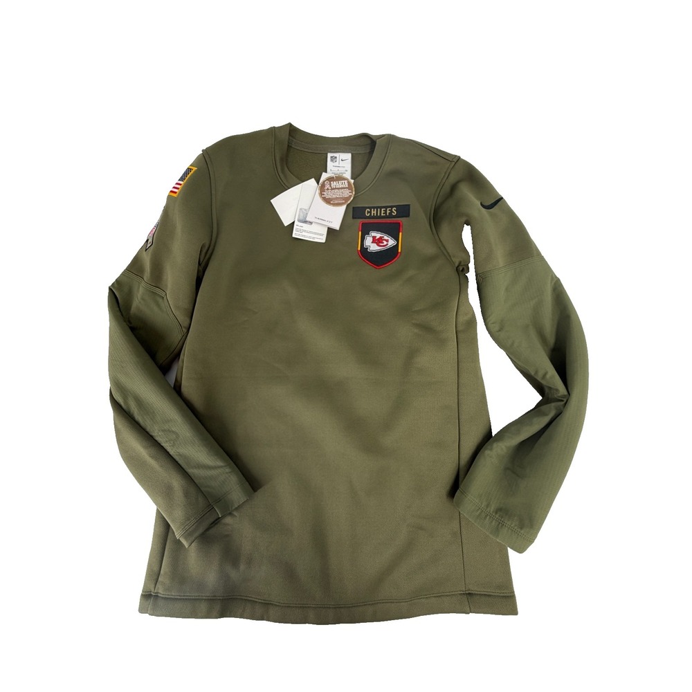 Nike Kansas City Chiefs 2025 Salute to Service Coaches Therma Sweatshirt Size S